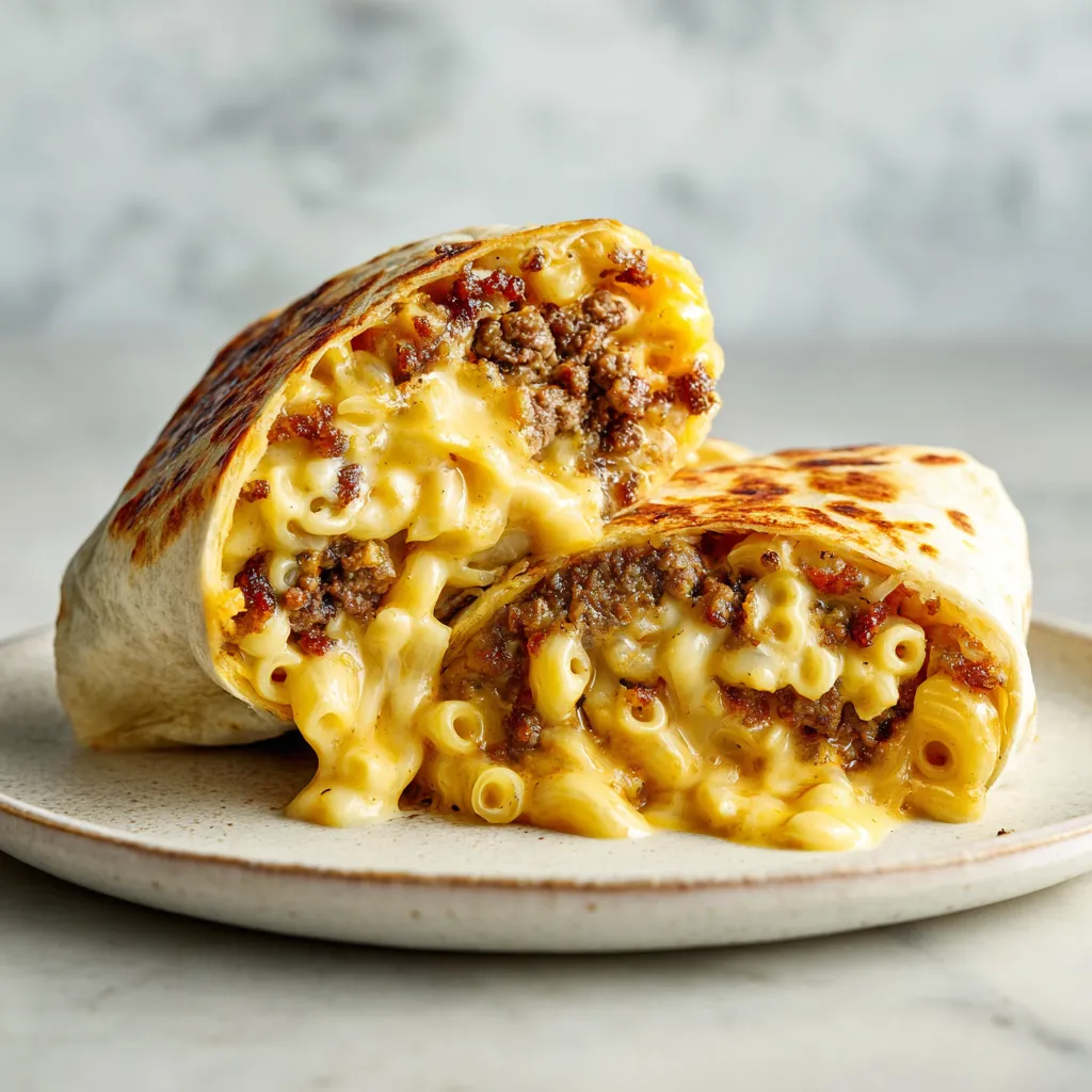 Ultimate Loaded Bacon Mac 'n' Cheese Burger Wrap with Crispy Beef and Cheddar - secondary view