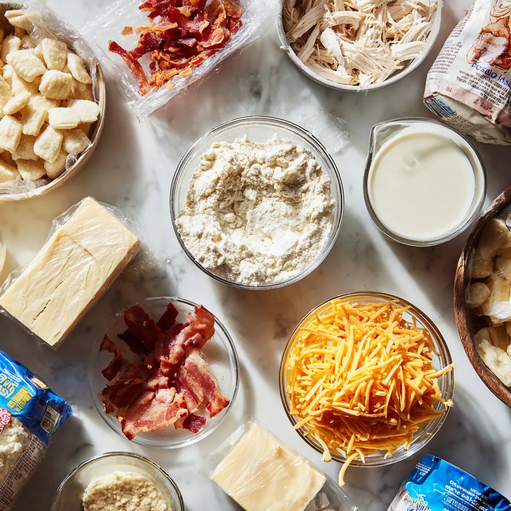 Ultimate Creamy Crack Chicken Gnocchi with Crispy Bacon and Melted Cheddar Cheese - tertiary view