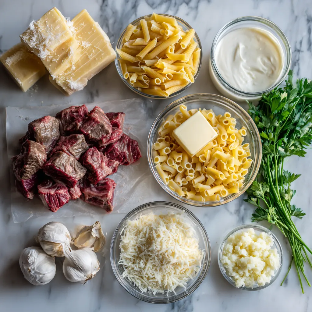Garlic Butter Steak Bites with Creamy Parmesan Pasta - Restaurant Quality Easy Weeknight Dinner Recipe