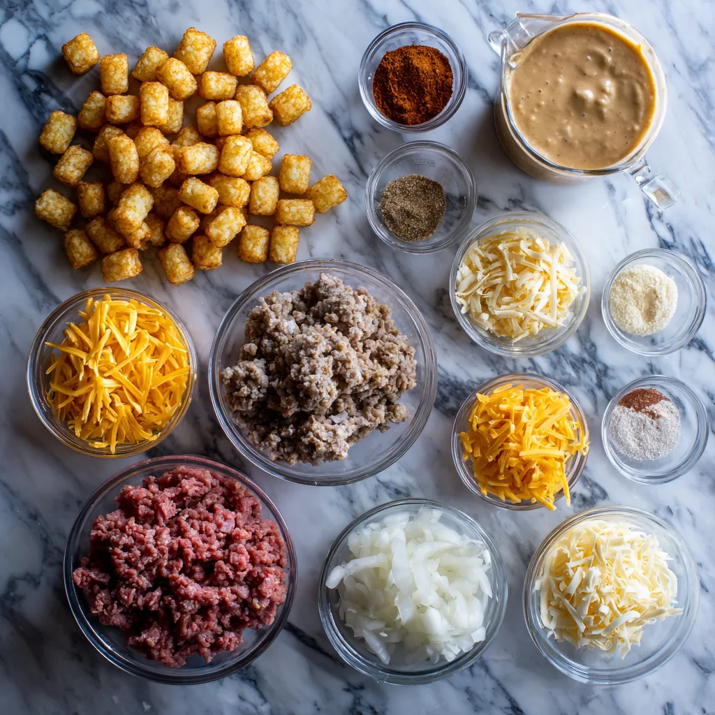 Ultimate Loaded Tater Tot Casserole with Seasoned Beef, Three Cheeses, and Crispy Golden Tater Tots - tertiary view