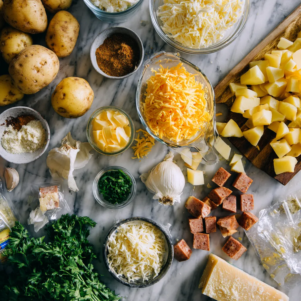 Ultimate Cheesy Ranch Potatoes with Smoked Sausage One-Pan Comfort Casserole - secondary view