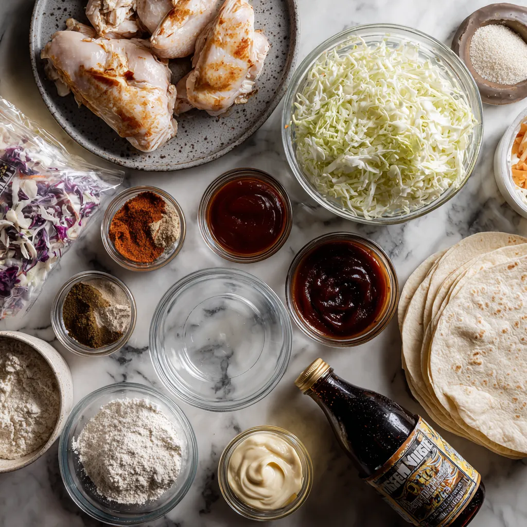 Ultimate BBQ Chicken Crunchwrap Supreme with Tangy Coleslaw and Crispy Grilled Tortilla Shell