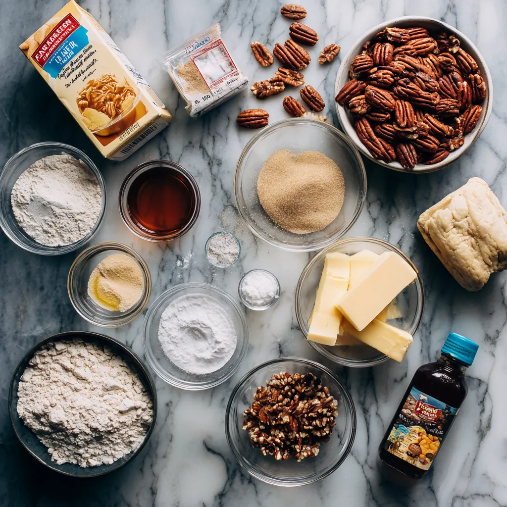 Sticky Pecan Cream Cheese Danish Rolls with Buttery Caramelized Topping and Flaky Layers