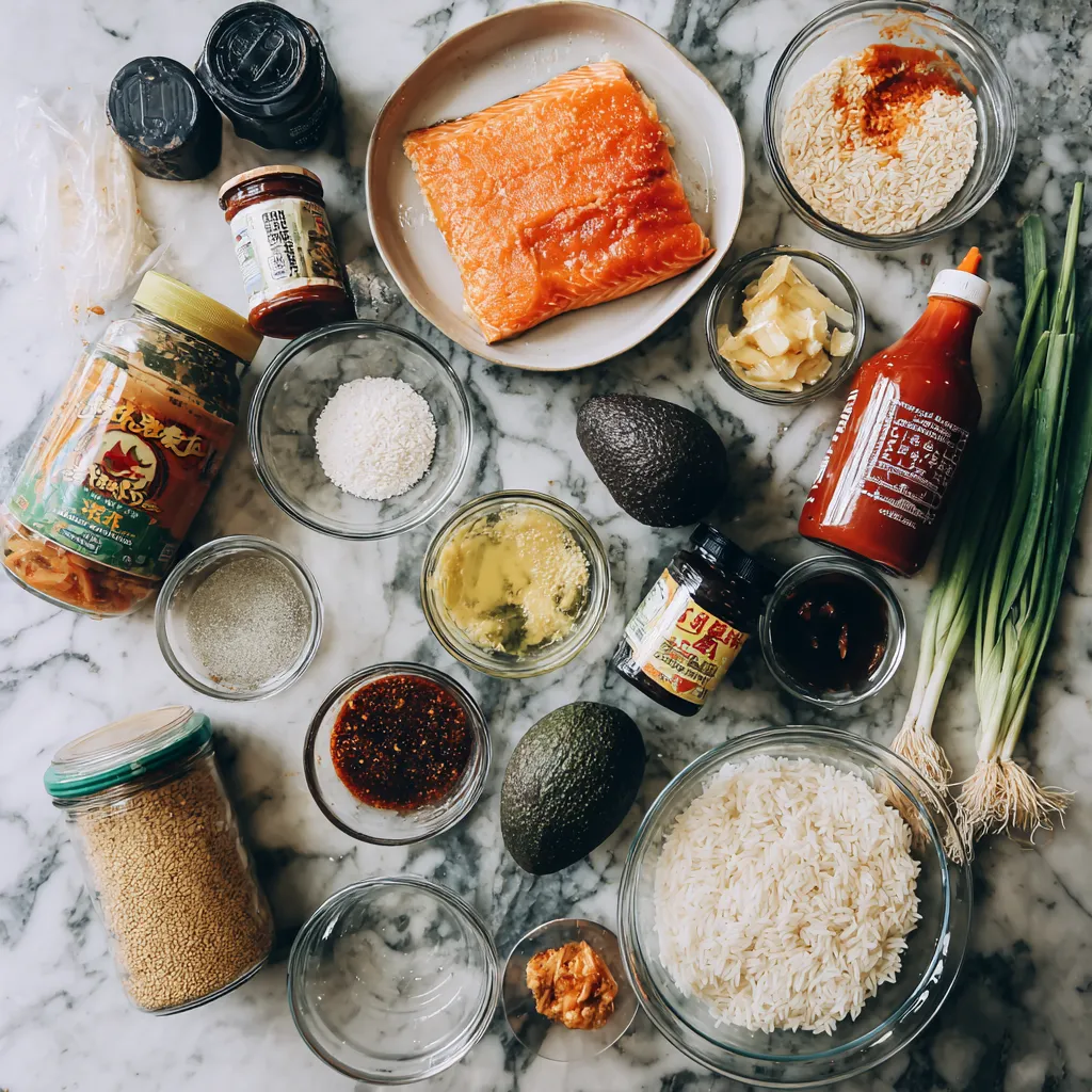 Ultimate Baked Sushi Casserole with Salmon, Avocado, and Spicy Mayo - Easy Deconstructed California Roll