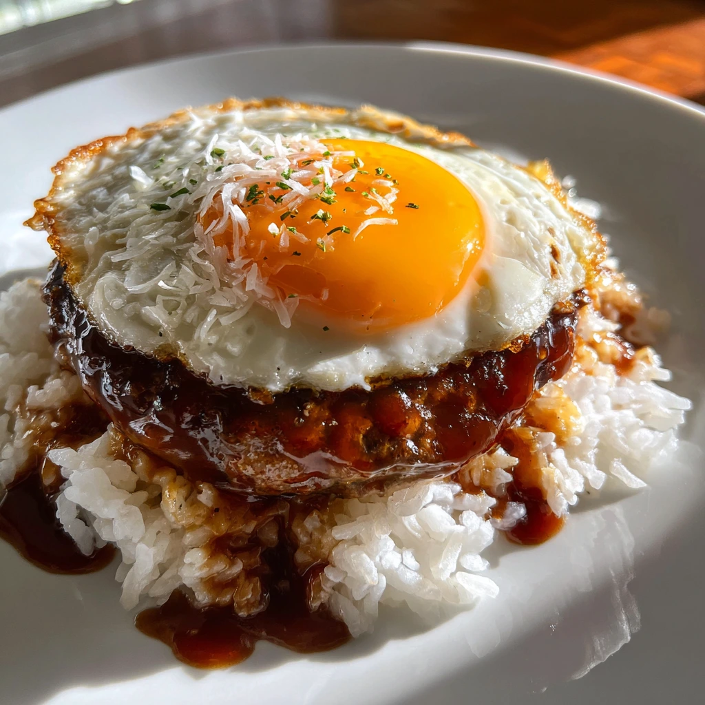 Ultimate Hawaiian Loco Moco: A Savory Delight with Juicy Burgers and Fried Eggs