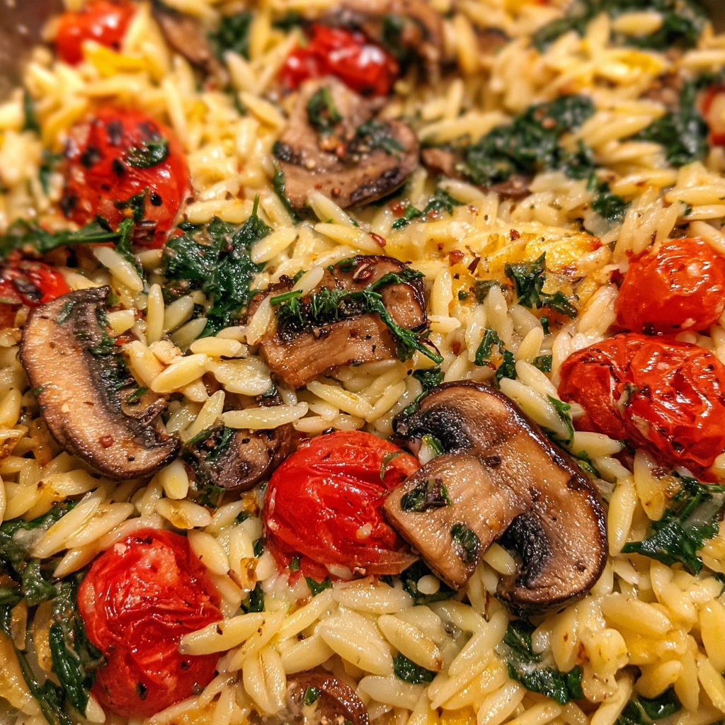 Deliciously Creamy Vegetable and Ricotta Baked Orzo with Fresh Herbs