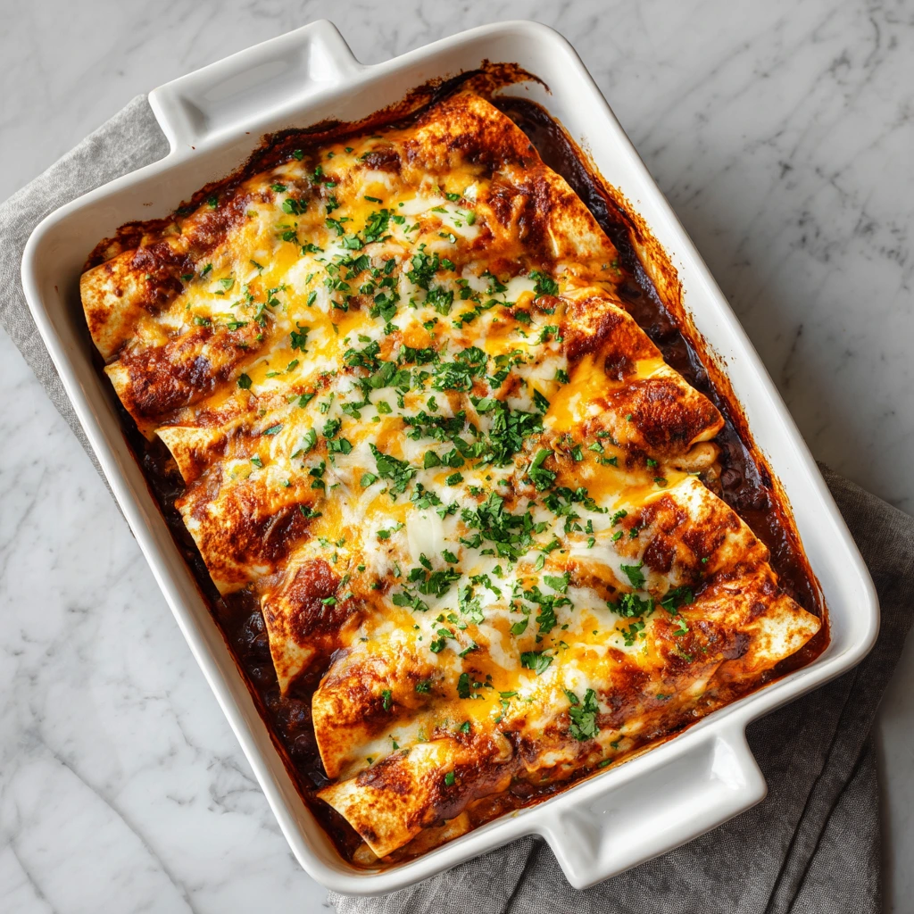 Delicious Vegetarian Black Bean Enchiladas with Tangy Salsa and Cheese