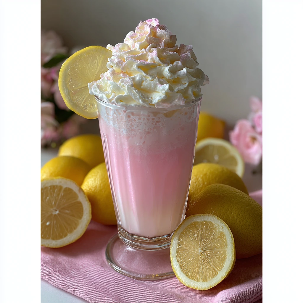 Deliciously Creamy Whipped Pink Lemonade with a Fruity Twist