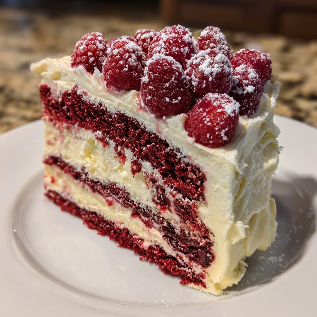 Decadent White Chocolate Raspberry Dream Cake with Velvety Frosting