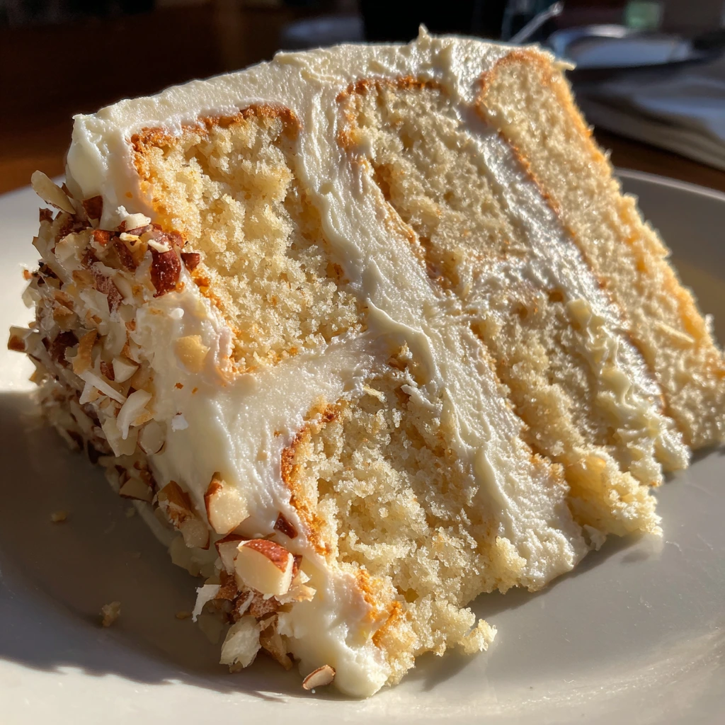 Deliciously Indulgent White German Chocolate Cake with Coconut and Pecans